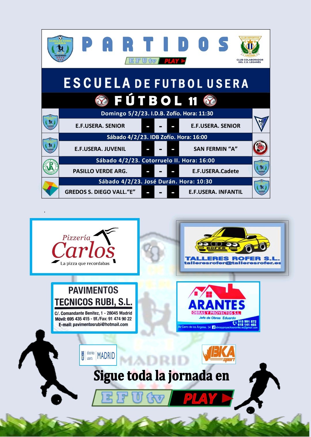  PARTIDOS PARA EL FIN DE SEMANA